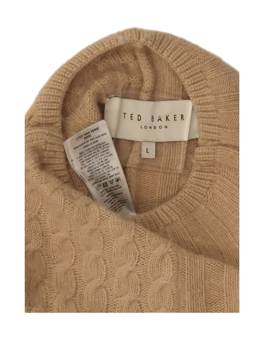 Ted Baker női poncsó pulóver UK 16 nagy bézs poliamid
