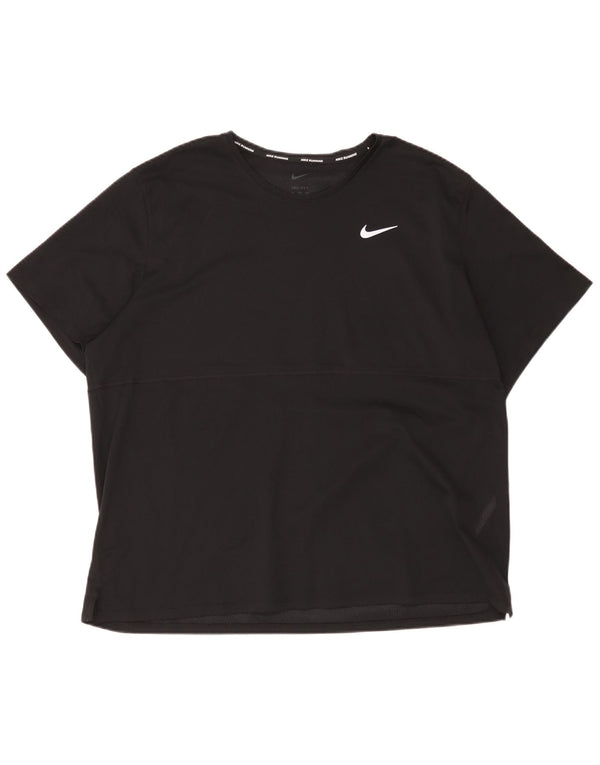T-shirt Nike Dri Fit da uomo 2XL nera in poliestere