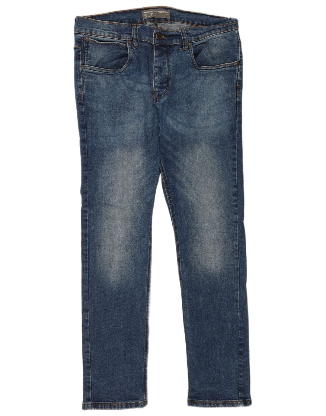 French Connection Mens Slim Jeans W36 L32 Blue Cotton