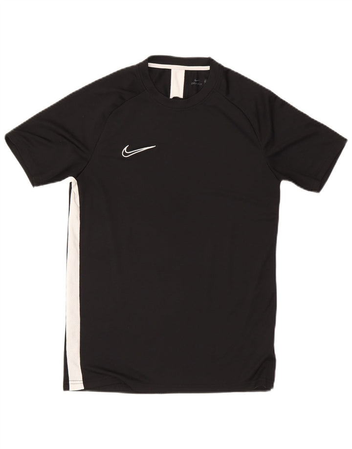 Nike Mens Dri Fit T-Shirt Top Medium Black Colourblock Polyester