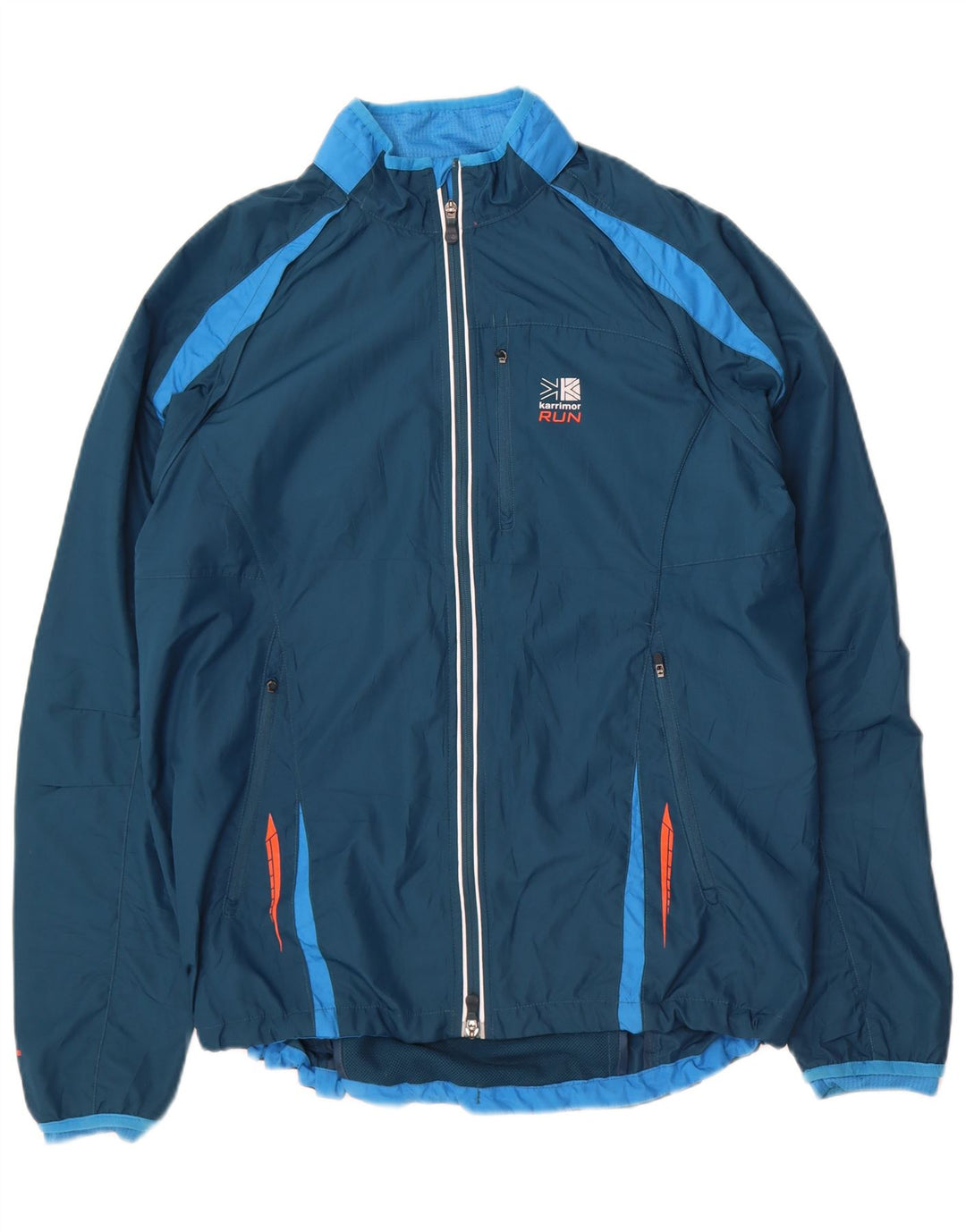 Karrimor Mens Tracksuit Top Jacket UK 40 Large Blue Colourblock Polyester
