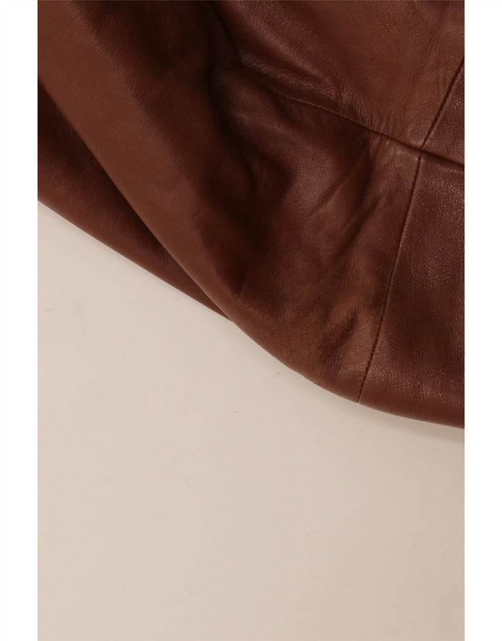 Scout Mens Leather Jacket UK 40 Large Brown