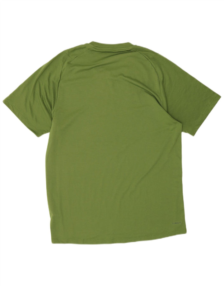 T-shirt Adidas Climalite da uomo Top in poliestere verde medio