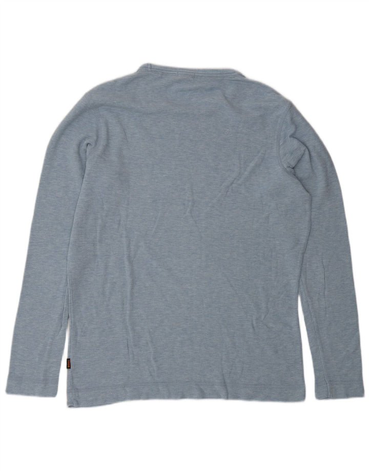 Hugo Boss Mens Slim Fit Top Long Sleeve Large Blue