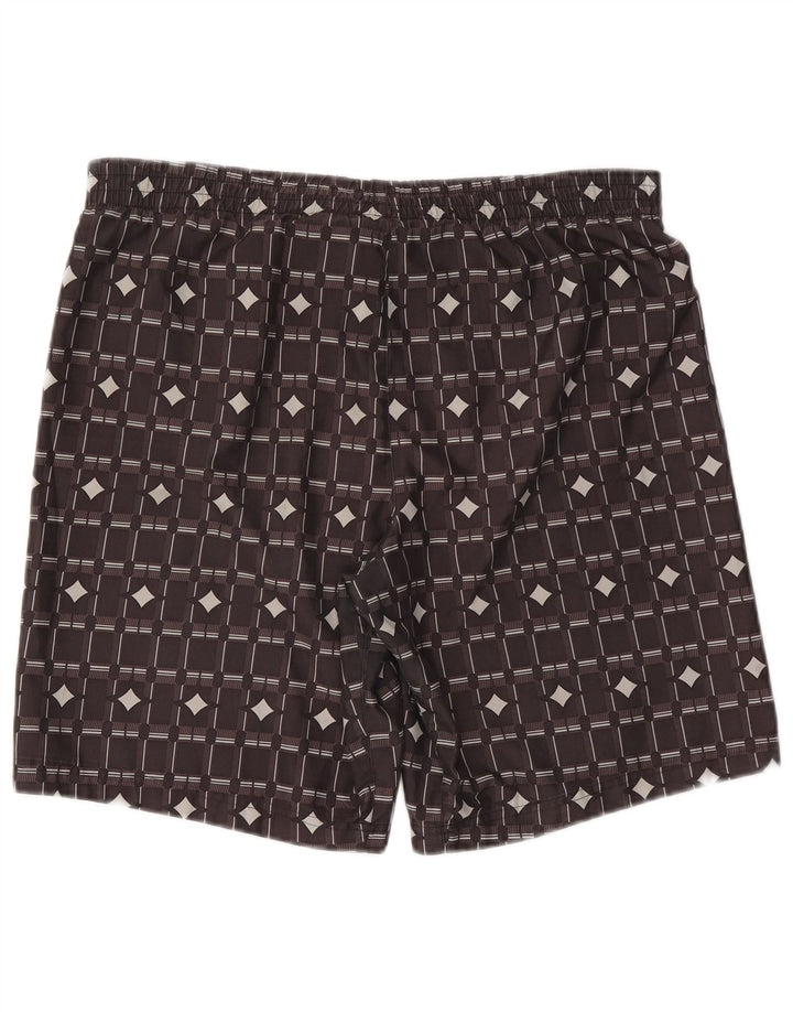 Nike Mens Swimming Shorts Large  Brown Geometric Polyester