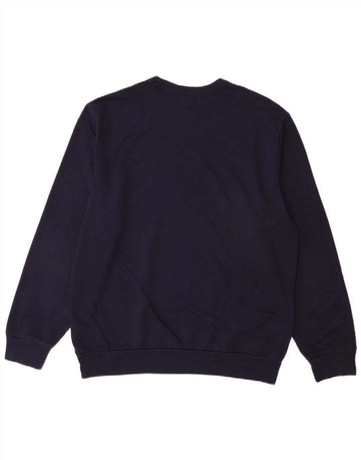 GAP Mens Graphic Sweatshirt Jumper Large Navy Blue Cotton