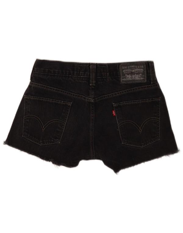 Levi's Womens 511 Skinny Denim Shorts W30 Medium Black Cotton