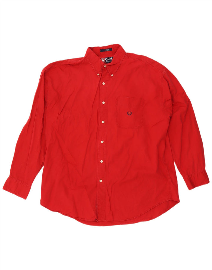 Chaps Ralph Lauren Mens Shirt XL Red Cotton