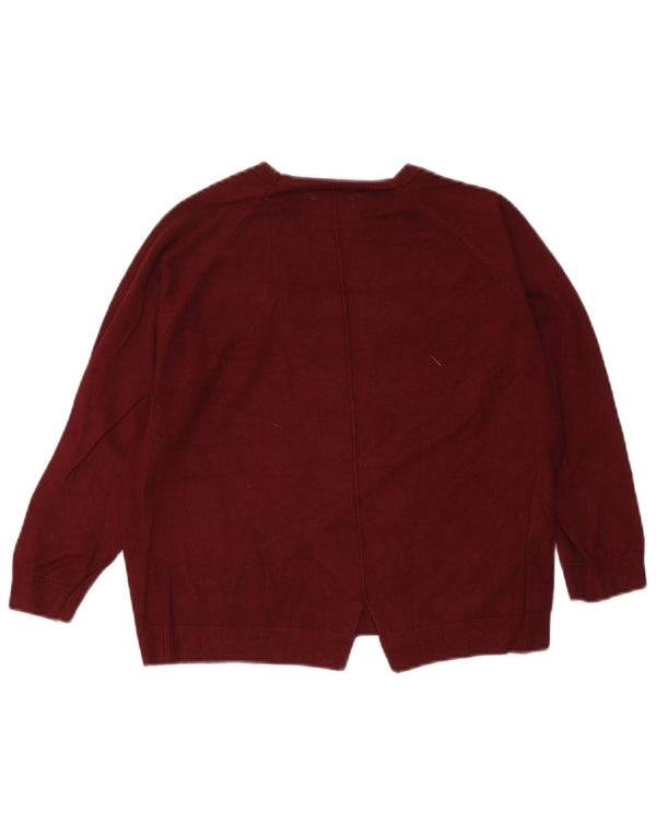 Maglione Zara per ragazze con scollo a barca 9-10 anni in viscosa bordeaux