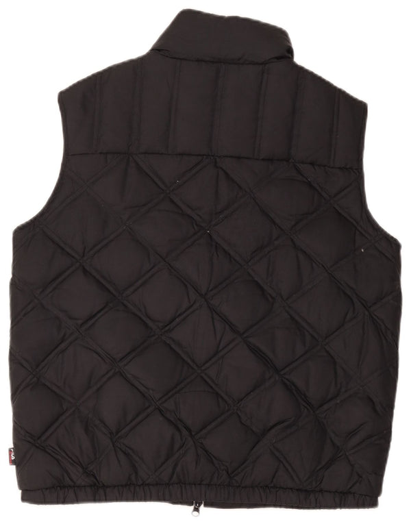 Fila Damen Wattierte Weste UK 14 Medium Schwarz Polyester