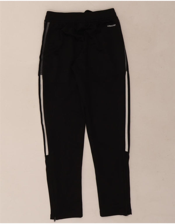Adidas Boys Aeroready Tracksuit Trousers 9-10 Years Black Polyester