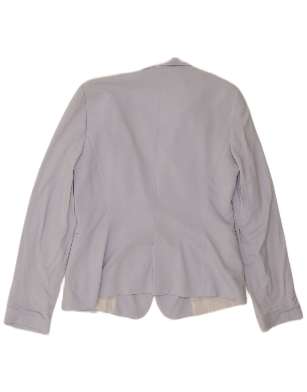 Zara Womens 1 Button Blazer Jacket UK 14 Large Blue Viscose