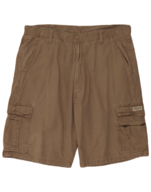Wrangler Mens Cargo Shorts W36 Large Khaki Cotton