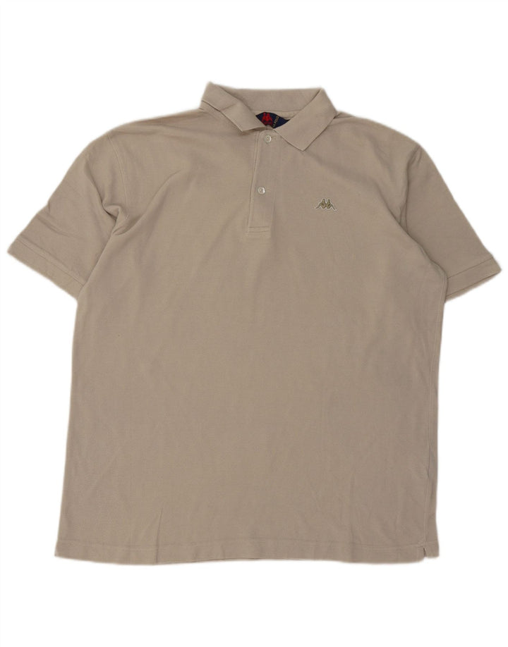 Kappa Herren-Poloshirt aus mittelgrauer Baumwolle
