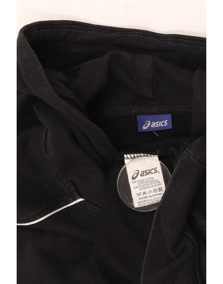 Asics Mens Hoodie Jumper Medium Black Cotton