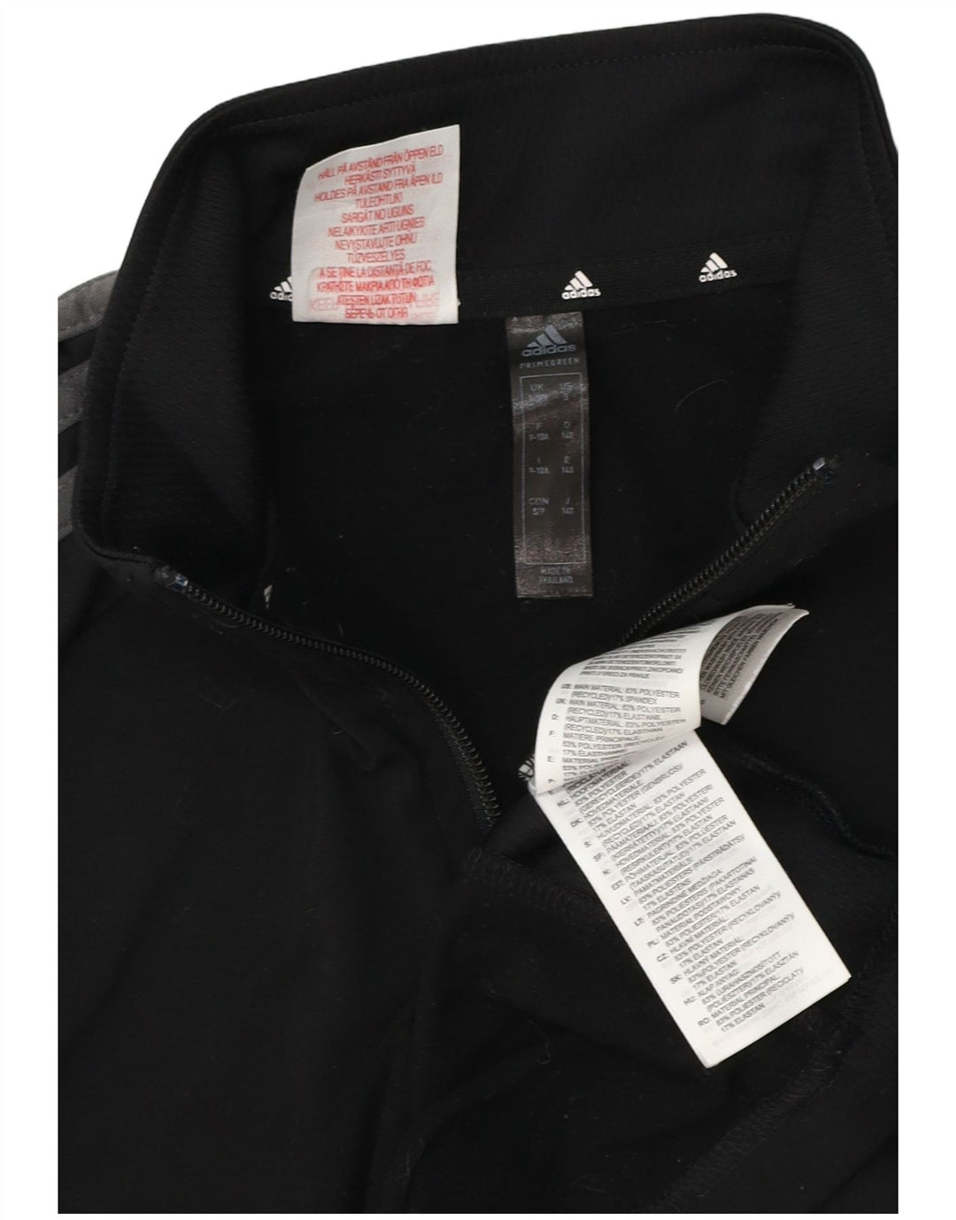 Adidas Boys Aeroready Zip Neck Pullover Tracksuit Top 9-10 Years Black