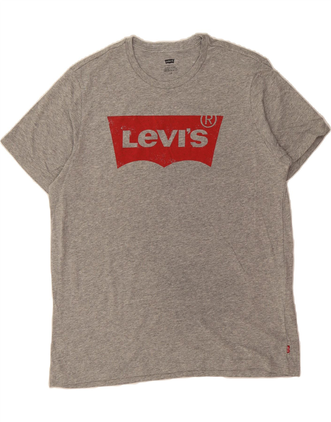 LEVI'S Mens Graphic T-Shirt Top Large Grey Cotton Vintage Levi's and Second-Hand Levi's from Messina Hembry 