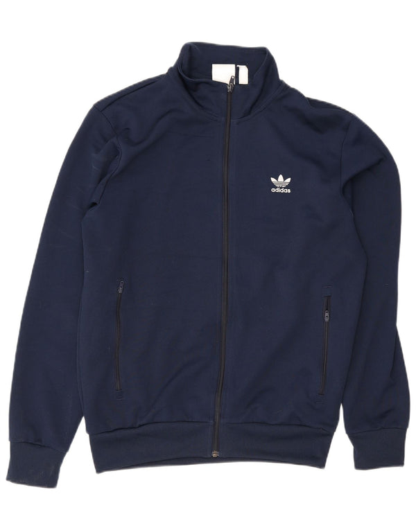 Giacca sportiva da uomo Adidas, giacca media, blu navy, in poliestere
