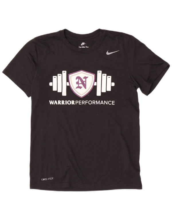 Nike Mens Dri Fit Graphic T-Shirt Top Small Black Polyester