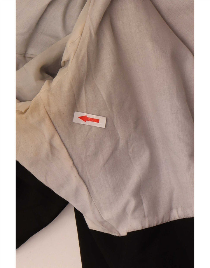 Topshop Womens 3/4 Sleeve Tailcoat Blazer Jacket UK 12 Medium Black
