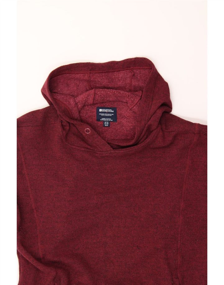 MOUNTAIN WAREHOUSE Womens Hoodie Jumper UK 12 Medium  Burgundy Flecked Vintage Mountain Warehouse and Second-Hand Mountain Warehouse from Messina Hembry 