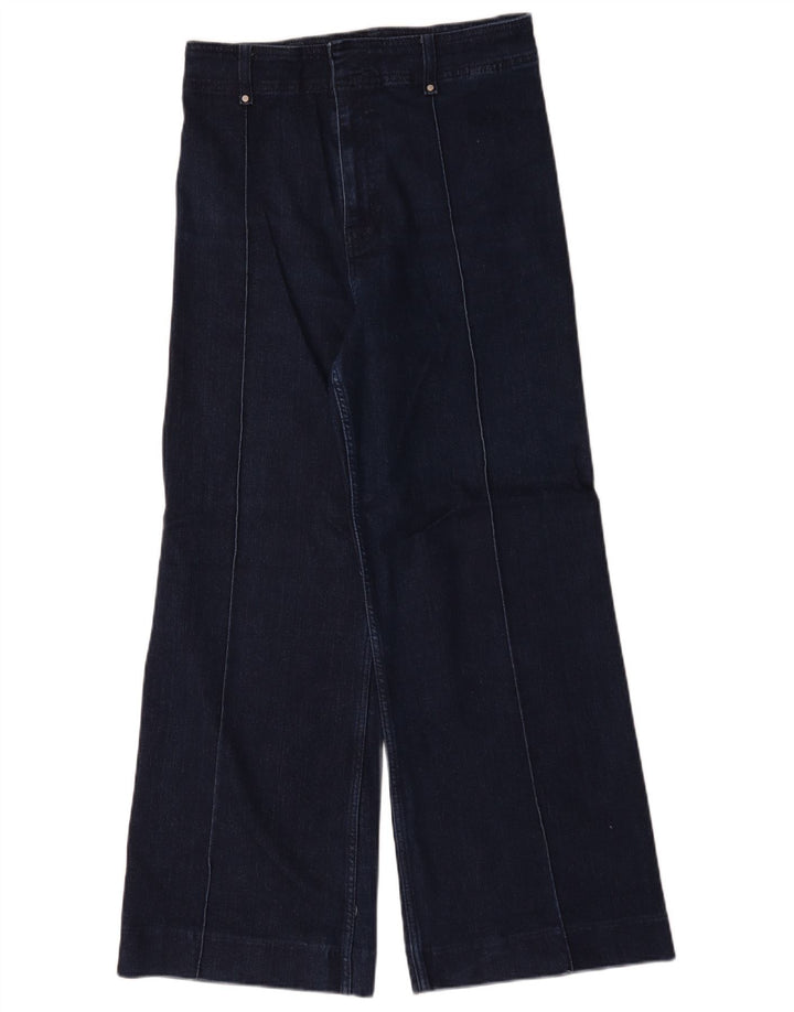 Zara Womens Wide Leg Jeans EU 40 Medium W30 L30 Navy Blue