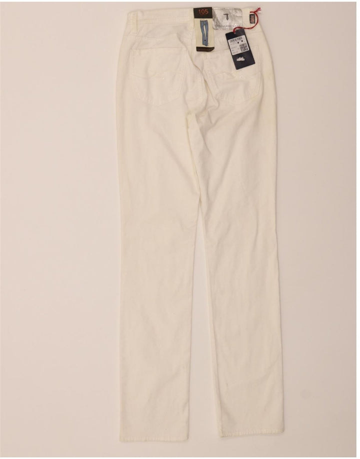 TRUSSARDI Womens Slim Jeans W26 L32 White Cotton Vintage Trussardi and Second-Hand Trussardi from Messina Hembry 