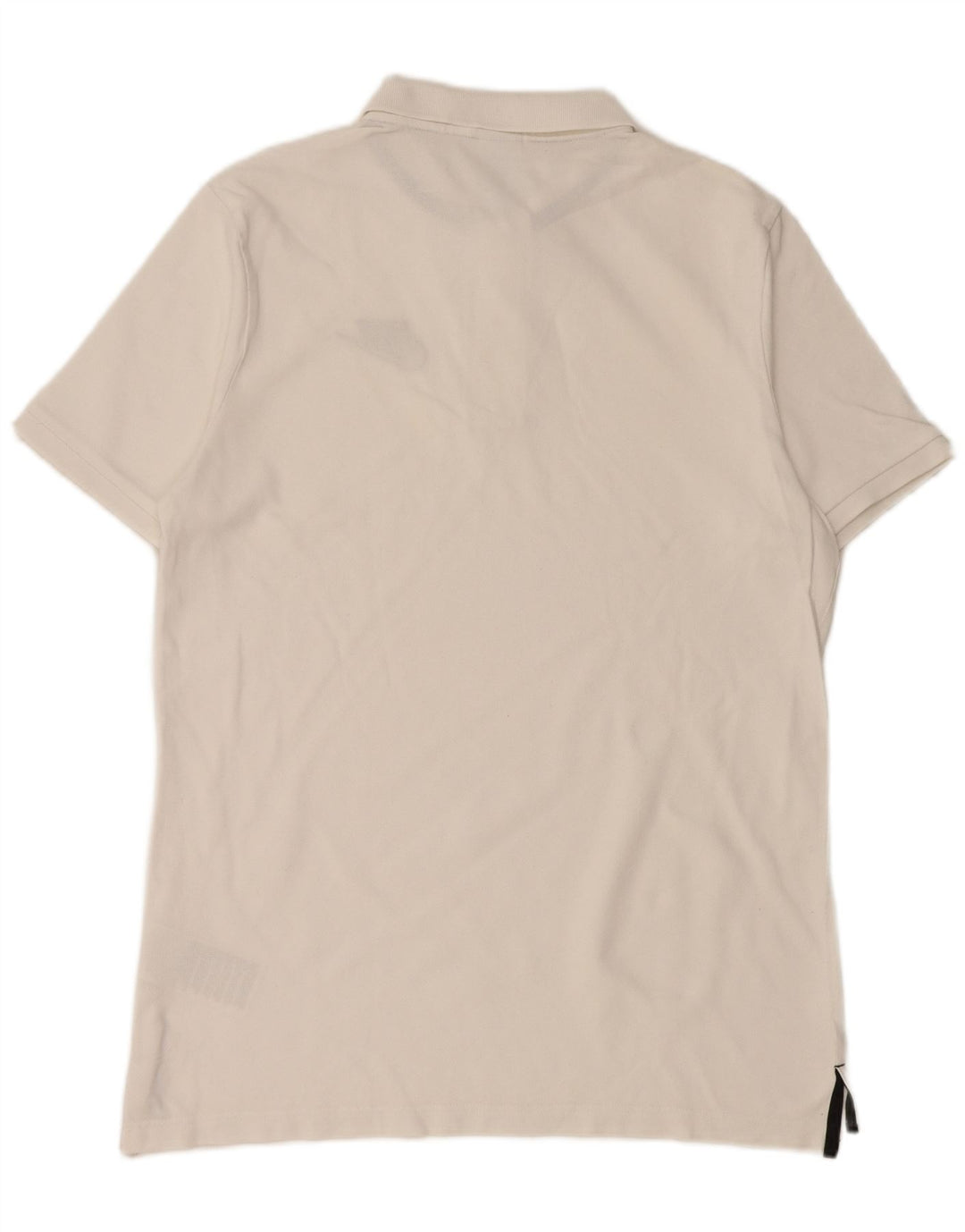 NIKE Mens Polo Shirt Medium White Cotton