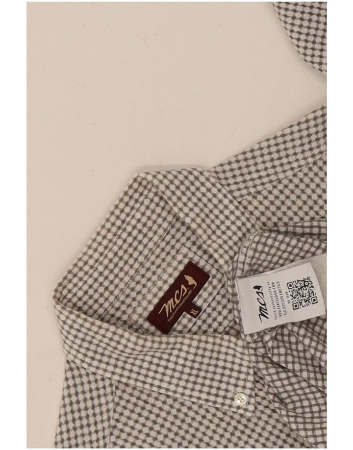 Marlboro Classics Mens Shirt XL Grey Geometric