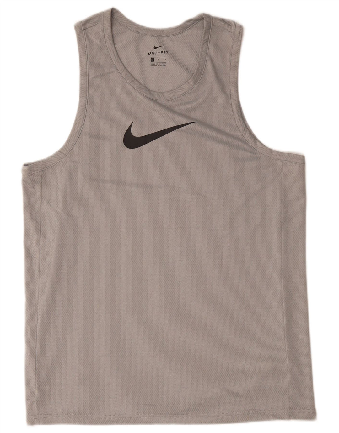 Męska kamizelka z grafiką Nike Dri Fit, duża, szara, poliestrowa
