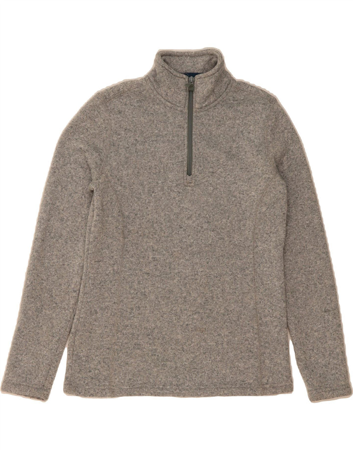 MOUNTAIN WAREHOUSE Womens Zip Neck Sweatshirt Jumper UK 12 Medium Grey Vintage Mountain Warehouse and Second-Hand Mountain Warehouse from Messina Hembry 