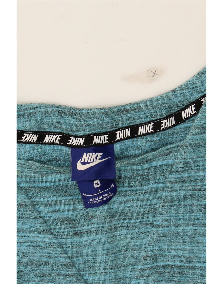 NIKE Womens T-Shirt Top UK 14 Medium Blue Flecked Rayon Vintage Nike and Second-Hand Nike from Messina Hembry 