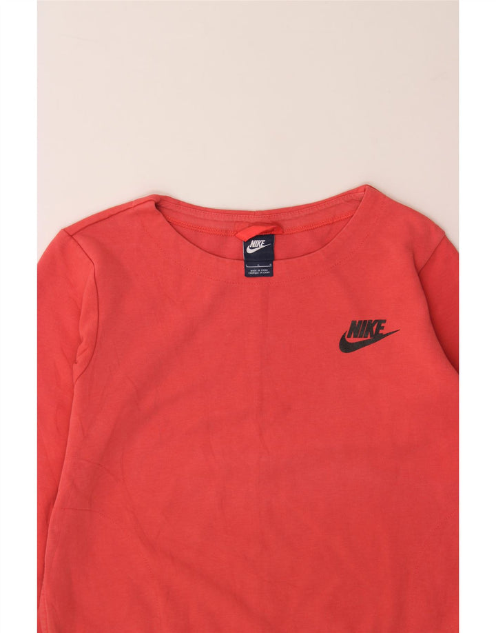 NIKE Womens Sweatshirt Jumper UK 16 Large Orange Cotton Vintage Nike and Second-Hand Nike from Messina Hembry 