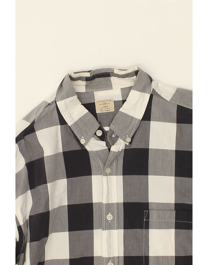 J. CREW Mens Shirt Size 16 1/2 Large Black Check Cotton Vintage J. Crew and Second-Hand J. Crew from Messina Hembry 
