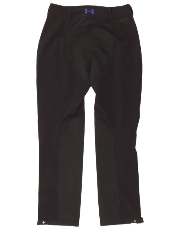 Under Armour Womens Straight Casual Trousers US 6 Medium W32 L30 Black