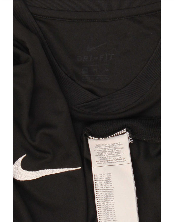 Nike Mens Dri Fit T-Shirt Top 2XL Black Polyester