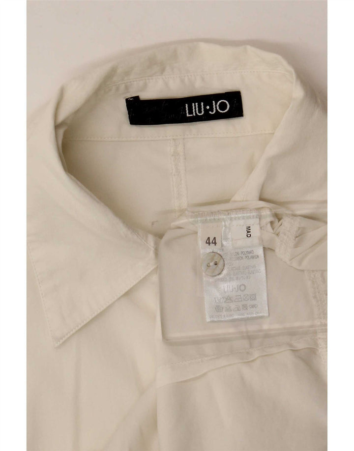 Liu Jo Chemise à manches courtes pour femme IT 44 Coton blanc moyen