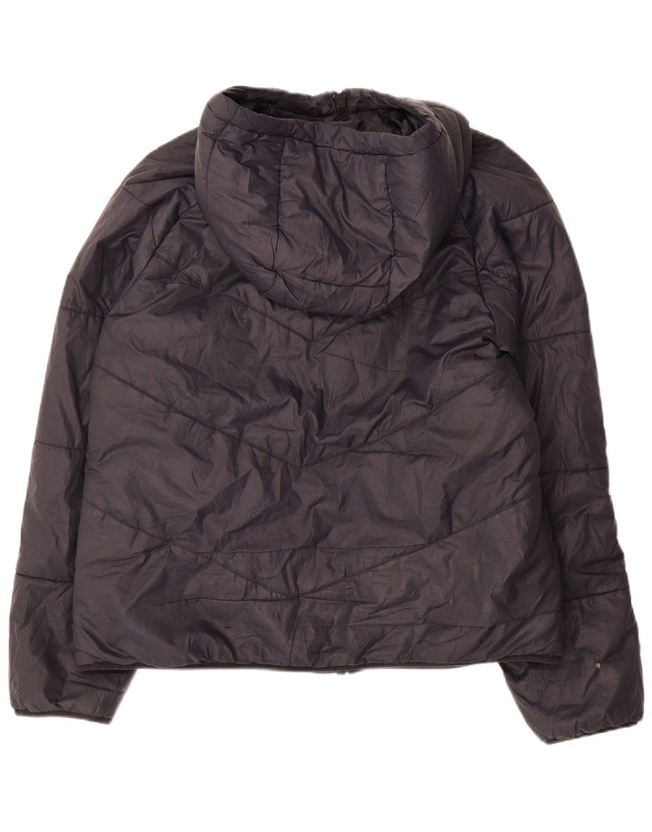 Nike Womens Hooded Padded Jacket UK 14 Medium Black Polyester