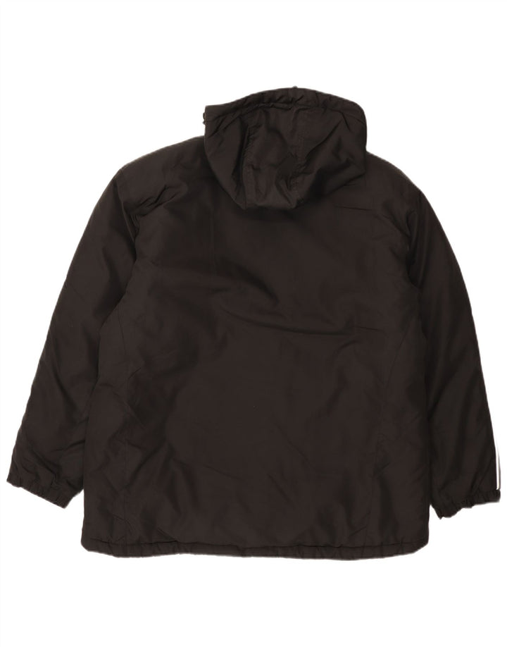 UMBRO Womens Oversized Hooded Padded Jacket UK 16 Large Black Polyester