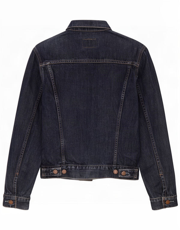 Levi's Damen Jeansjacke UK 12 Medium Marineblau Baumwolle