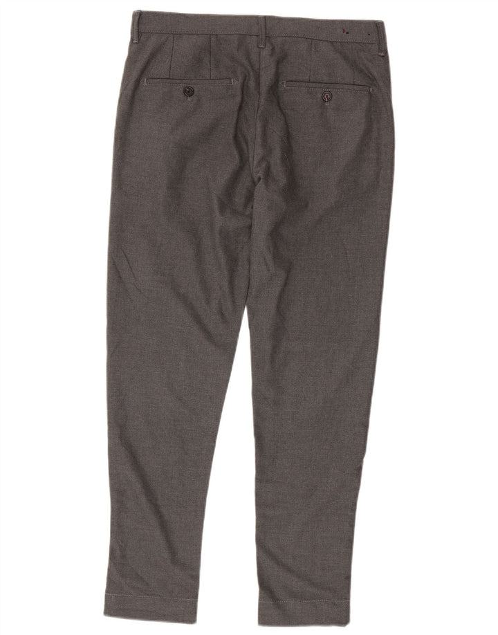Zara Mens Slim Chino Trousers EU 40 Medium W31 L28 Grey Polyester