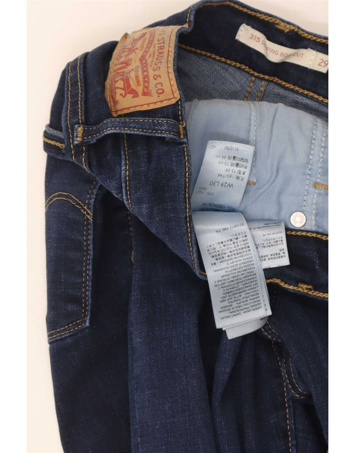 Levi's Womens 315 Shaping Bootcut Jeans W29 L30 Blue Cotton