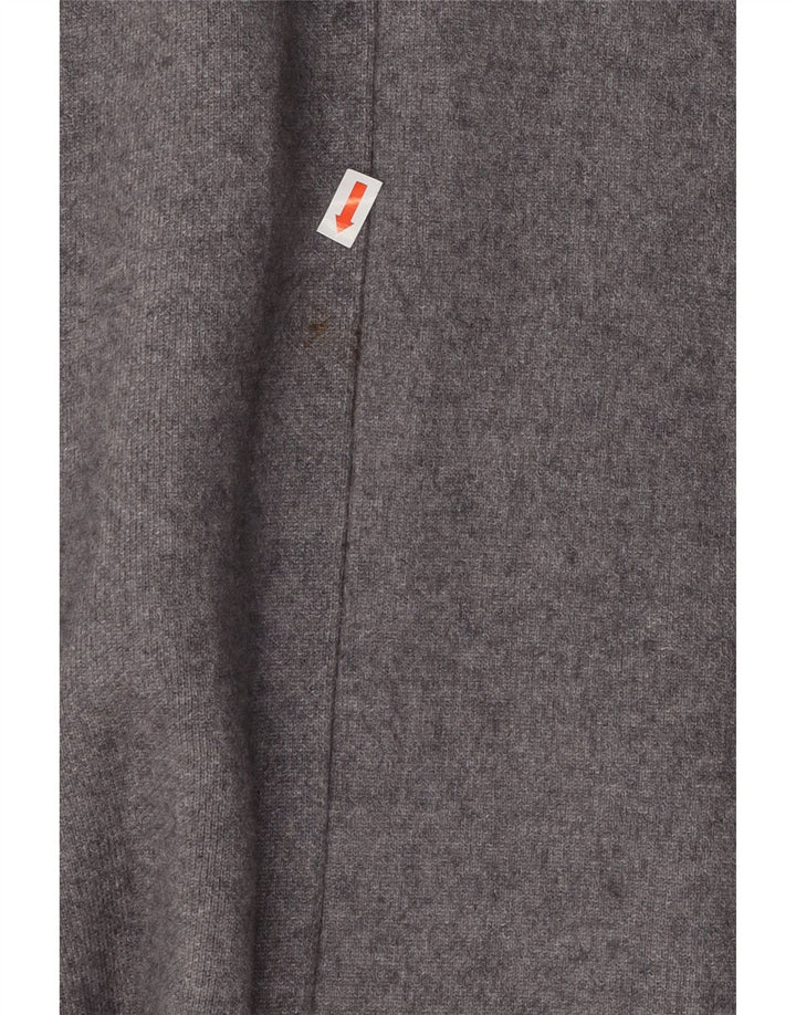 ZARA Womens Poncho Double Breasted Cardigan Sweater UK 14 Medium Grey