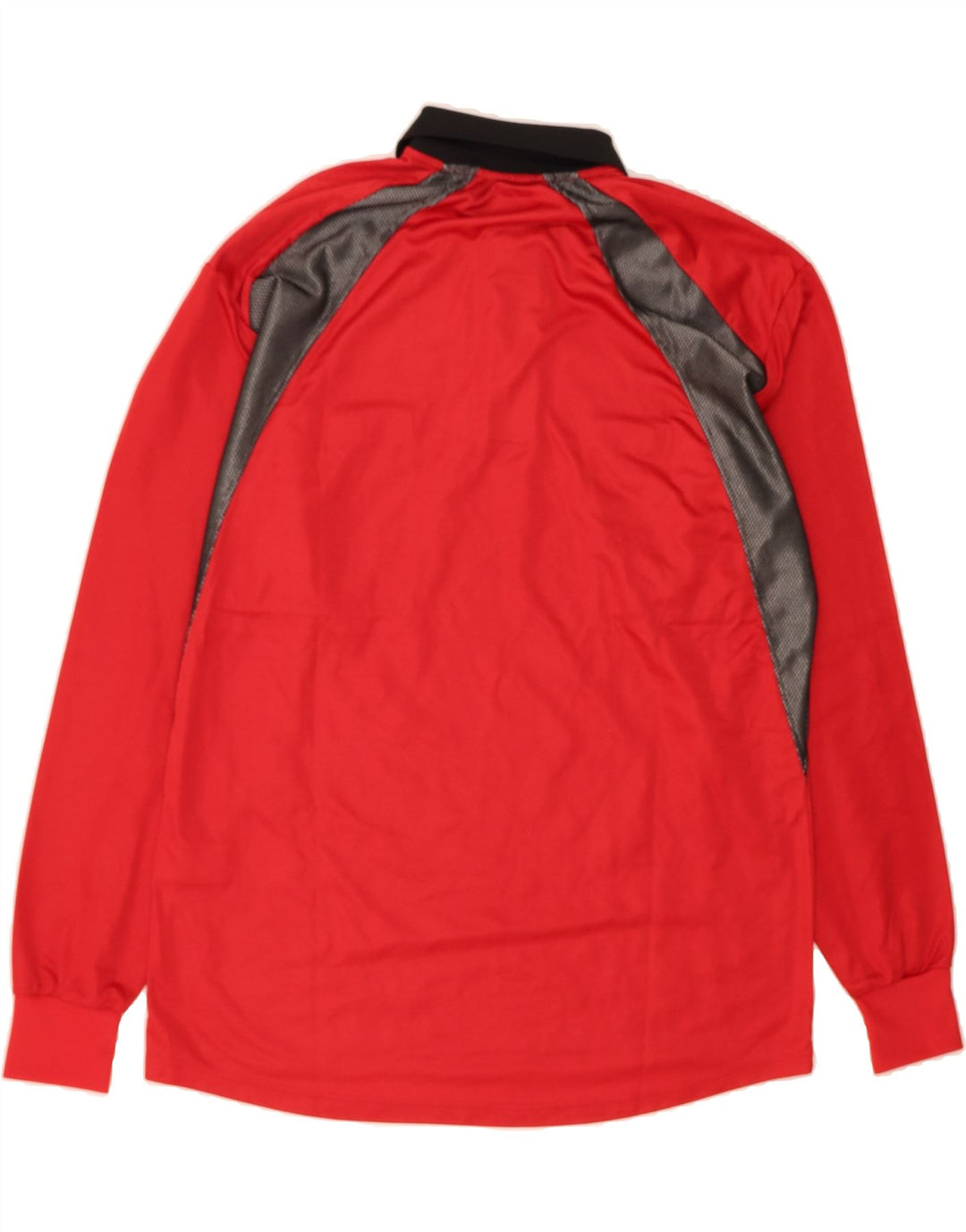 ERIMA Mens Long Sleeve Polo Shirt 2XL Red Colourblock Polyester Vintage Erima and Second-Hand Erima from Messina Hembry 