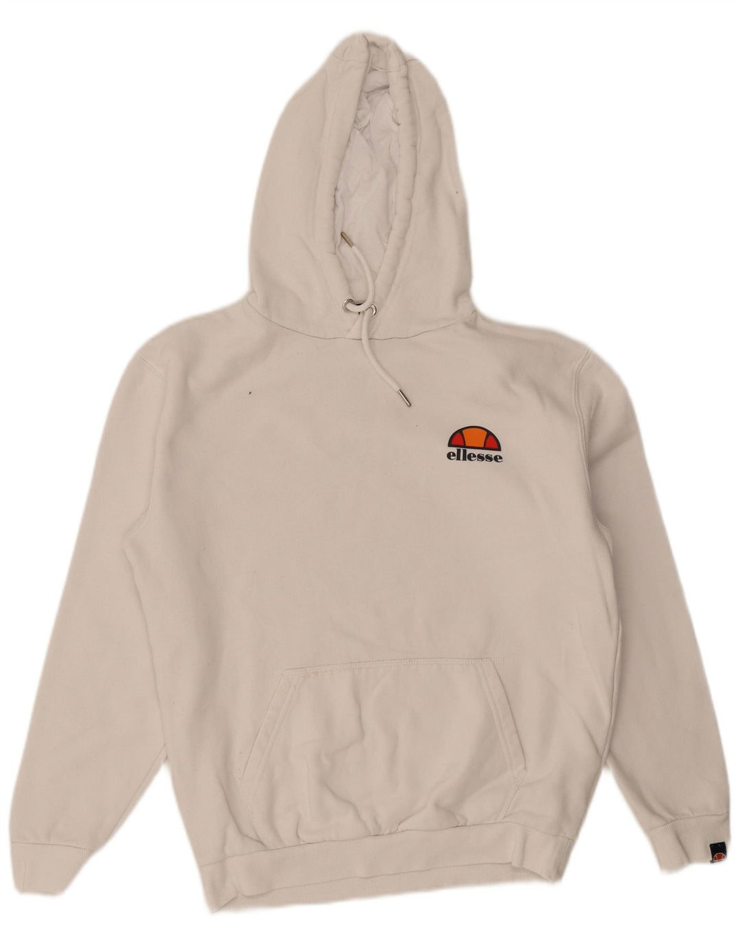 Ellesse Mens Hoodie Jumper Small White Cotton