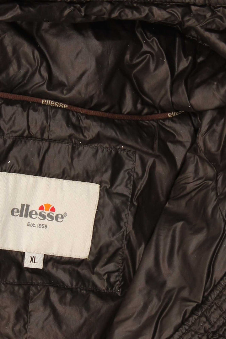 ELLESSE Womens Hooded Padded Jacket UK 18 XL Black