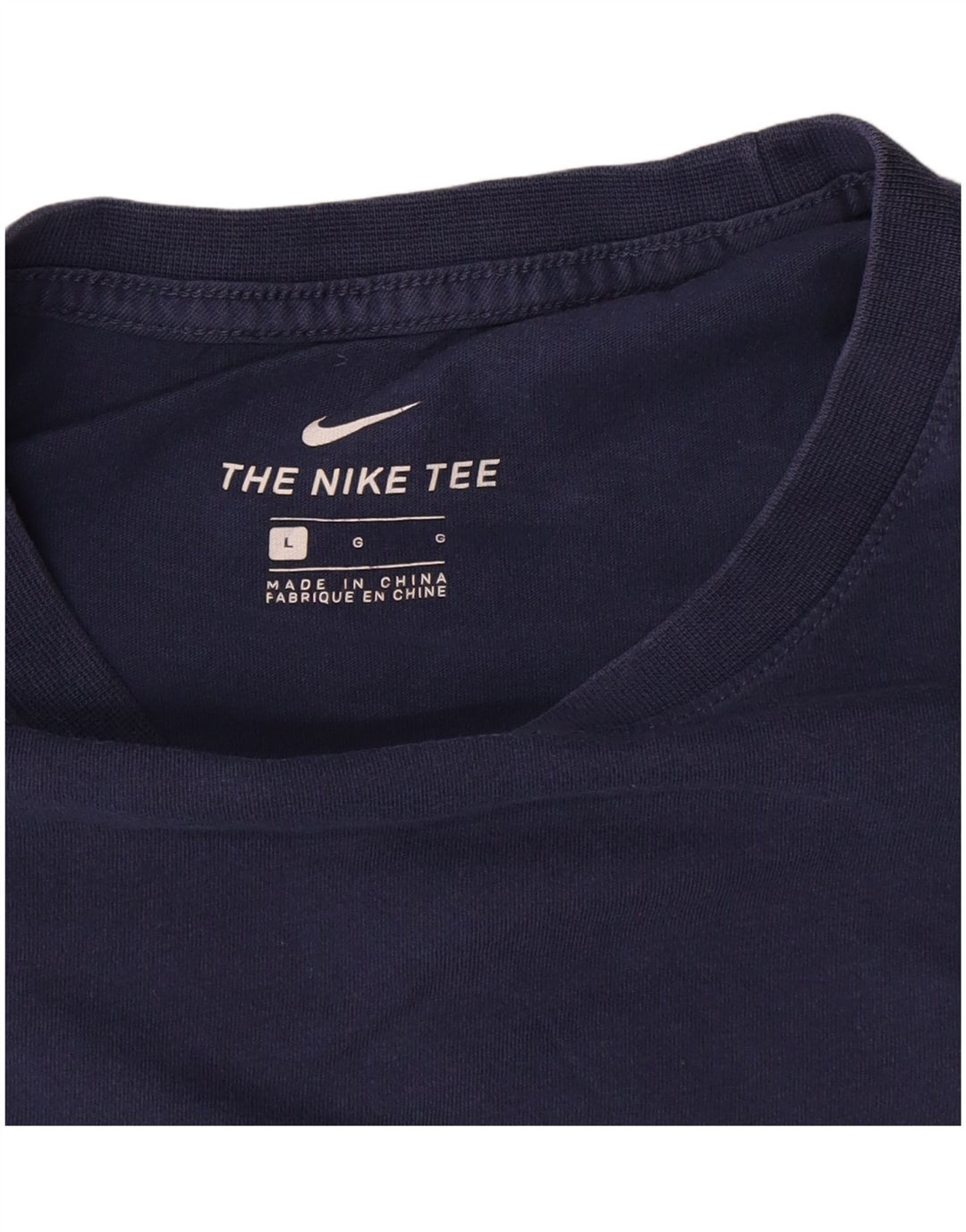 Nike Mens T-Shirt Top Large Navy Blue Cotton
