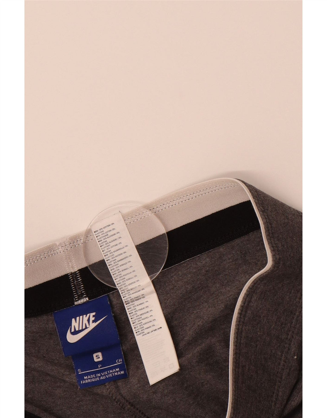 NIKE Womens Graphic Leggings UK 10 Small  Grey Cotton Vintage Nike and Second-Hand Nike from Messina Hembry 