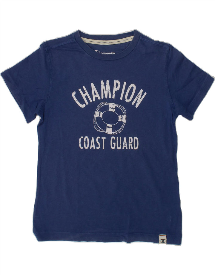 CHAMPION Boys Graphic T-Shirt Top 7-8 Years Small  Blue Vintage Champion and Second-Hand Champion from Messina Hembry 