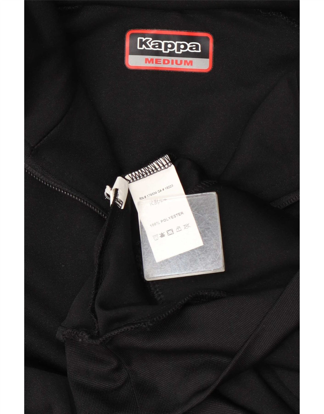 Kappa Homme Graphique Pull Survêtement Top Veste Noir Moyen Polyester